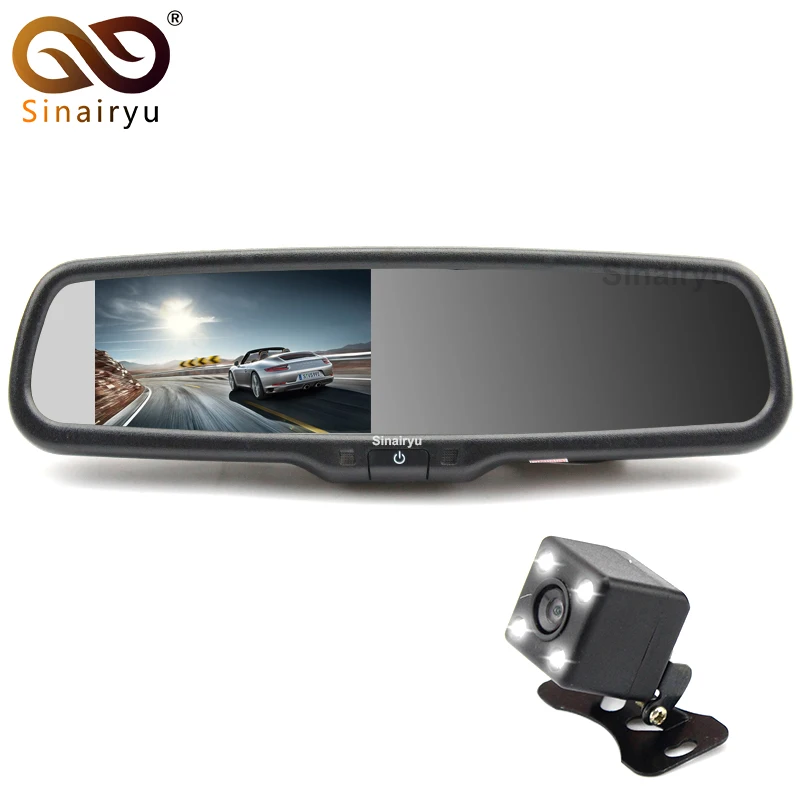 

Sinairyu 4.3" LCD Car Rearview back up Mirror Monitor Screen and Auto Rear View Waterproof Backup Camera for Most Car Model