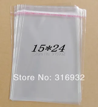 

Clear Resealable Cellophane/BOPP/Poly Bags 15*24cm Transparent Opp Bag Packing Plastic Bags Self Adhesive Seal 15*24 cm