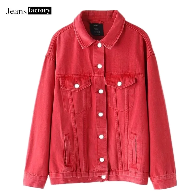 

Multi Color Single Breasted Casual Spring Fall Sweet Jeans Streetwear Boyfriend Denim Jacket New Trends Fashion Womens Coats new