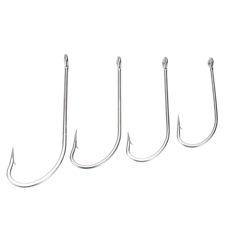 5PCS-Sea-Fishing-Hooks-Anzol-Peche-Silver-Stainless-Steel-Fishhook-Fishing-Tackle-10-0-9-0