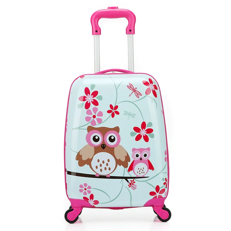 Letrend Cute Owl Rolling Luggage Set 