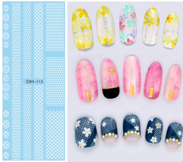 Rocooart DS137 2018 Water Transfer Nails Art Sticker Purple Rose Hearts