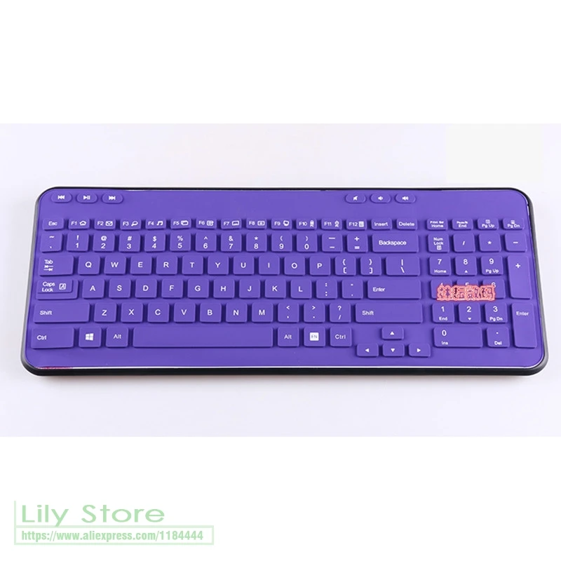 Силиконовый пылезащитный механический чехол для клавиатуры для logitech MK365 MK360 K365 K360 Беспроводная настольная Пылезащитная пленка - Цвет: allpurple