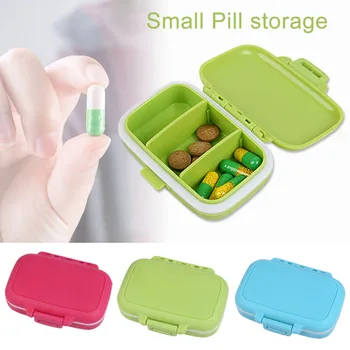 

2018 Newly Pill Case Storage Box 3 Compartment Portable Vitamin Divider Medicine Organizer Container for Office Travel