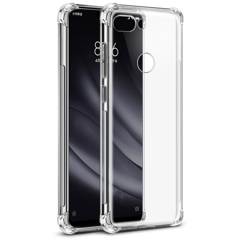 Для Xiaomi Mi8 6 5X 6X 5C 5S note 3 тонкий кристально прозрачный мягкий противоударный чехол Mi