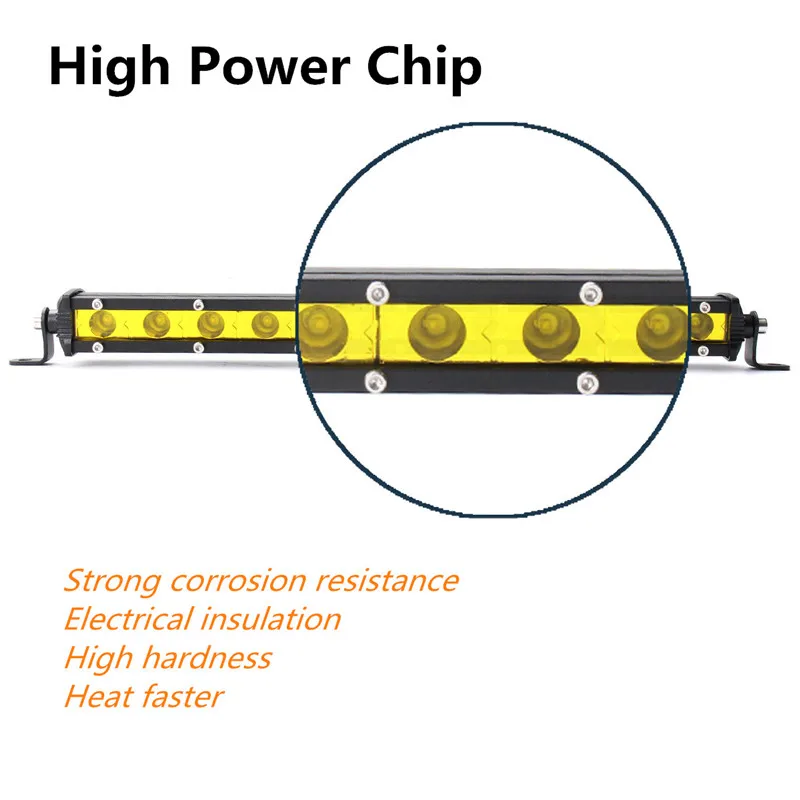 12,6 дюймов 36 Вт светодиодный рабочий свет бар водонепроницаемый прожектор желтый DC12-24V для внедорожник Грузовик