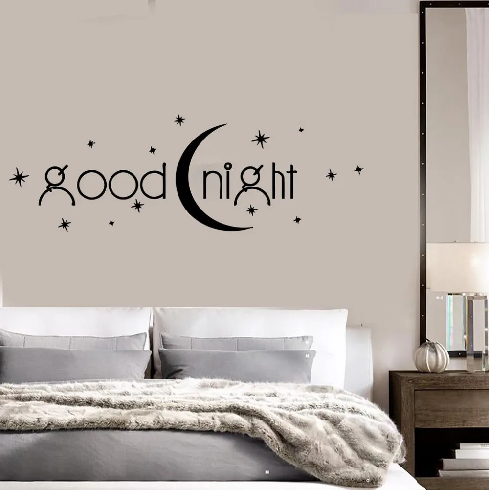 Details about   Good Night Quote with Star Highest Quality Wall Decal Sticker 
