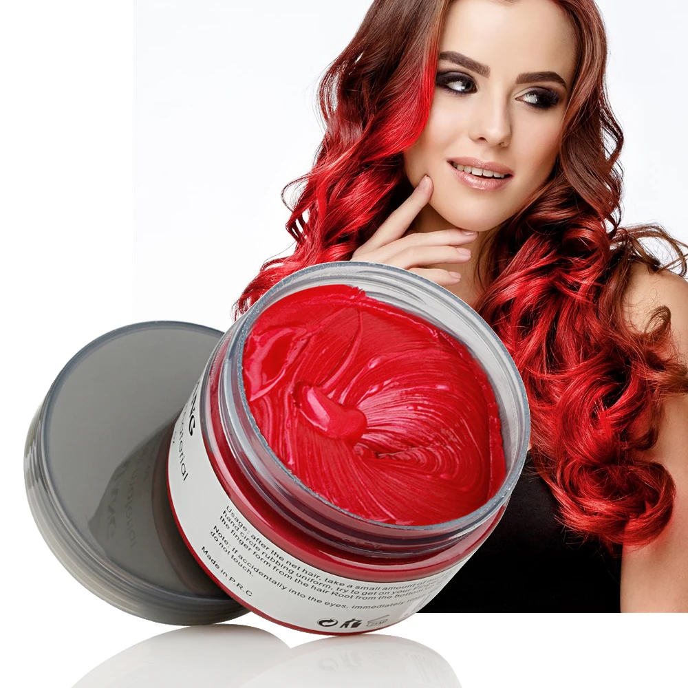 Мгновенный цвет волос Pomades воски белый фиолетовый серый серебряный пепел воск цвет волос воск грязь одноразовые моделирование краситель крем моющийся