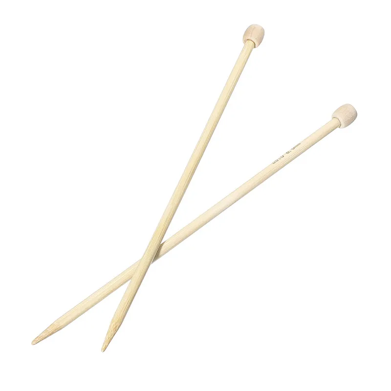 

DoreenBeads 34cm Hand Sewing Sweater Crochet Hook Bamboo SP Knitting Needle Weave Craft Needle Tools ( US Size 10/6.0mm )1Pair