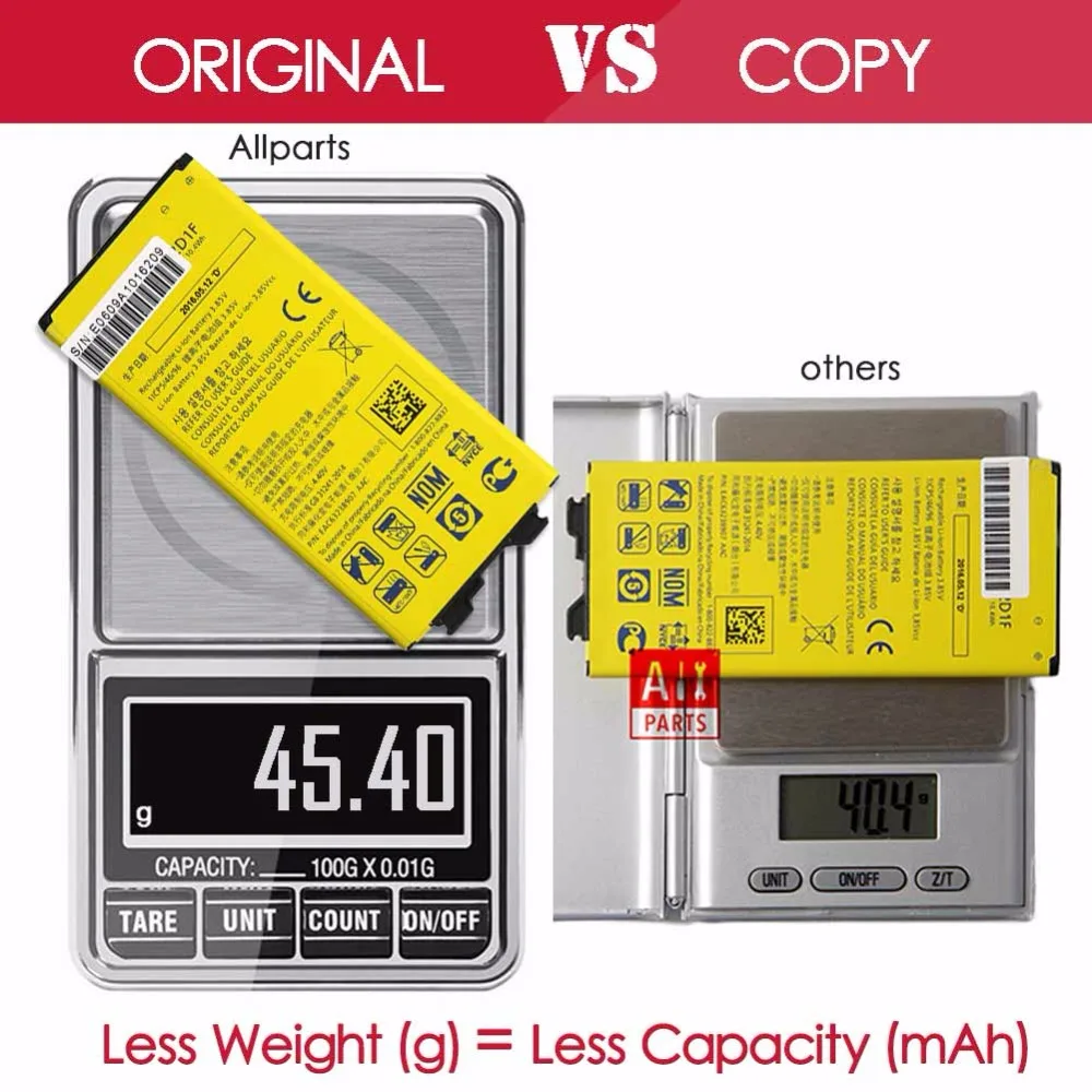 Allparts 100 Tested New 2700mAh BL 42D1F Li ion Mobile Phone Battery For LG G5 Battery