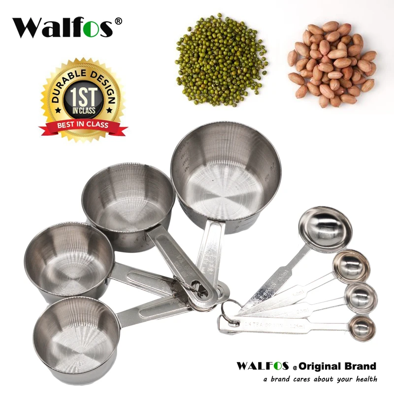 

WALFOS Hot Selling Stainless Steel Kitchen Measuring Cup Measuring Tools Measuring Spoons Baking Spoon Of Sugar Coffee Sets