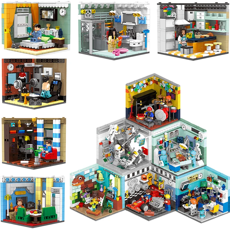 

XINGBAO 1401 Genuine Building Series The Living House kitchen Doctors Set Educational building blocks Model Action Toy Kids gift