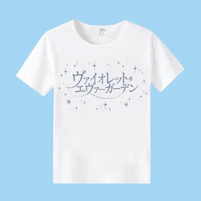Violet Evergarden, футболка для мужчин и женщин, футболки с коротким рукавом, косплей, футболка, аниме, топы, футболки для мужчин и женщин