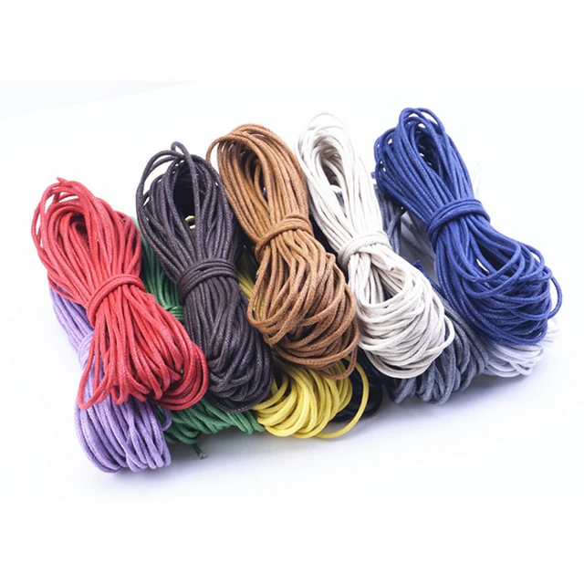 2mm 10m/32.8ft Waxed Cotton Cord Beading Cord Waxed String Wax Cording Cord  for Jewelry