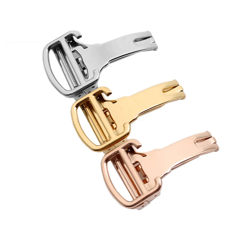 Stainless steel watchband buckle watch strap fold clasp watch