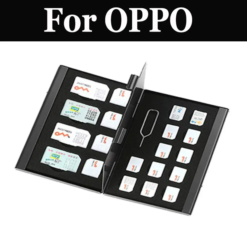 

21 in 1 Aluminum Box Bag Wallet Large Capacity For OPPO R9s R9s Plus F3 Plus R11 R11s F5 R15 RX17 Neo A83 F7 AX7 A5 A3s R15