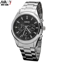 NARY Marque Lovers Montres Couple De Luxe De Mode Hommes D’affaires En Acier Plein Montre À Quartz Étanche Femmes strass montres Mâle