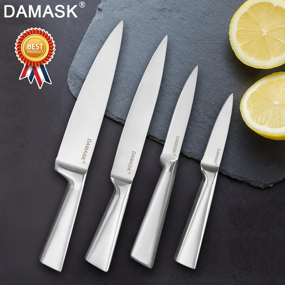 

Damask European Chef Kitchen Knives Set Stainless Steel Knife Set Extra Sharp Cooking Gyutou Utral-thin Meat Cleaver