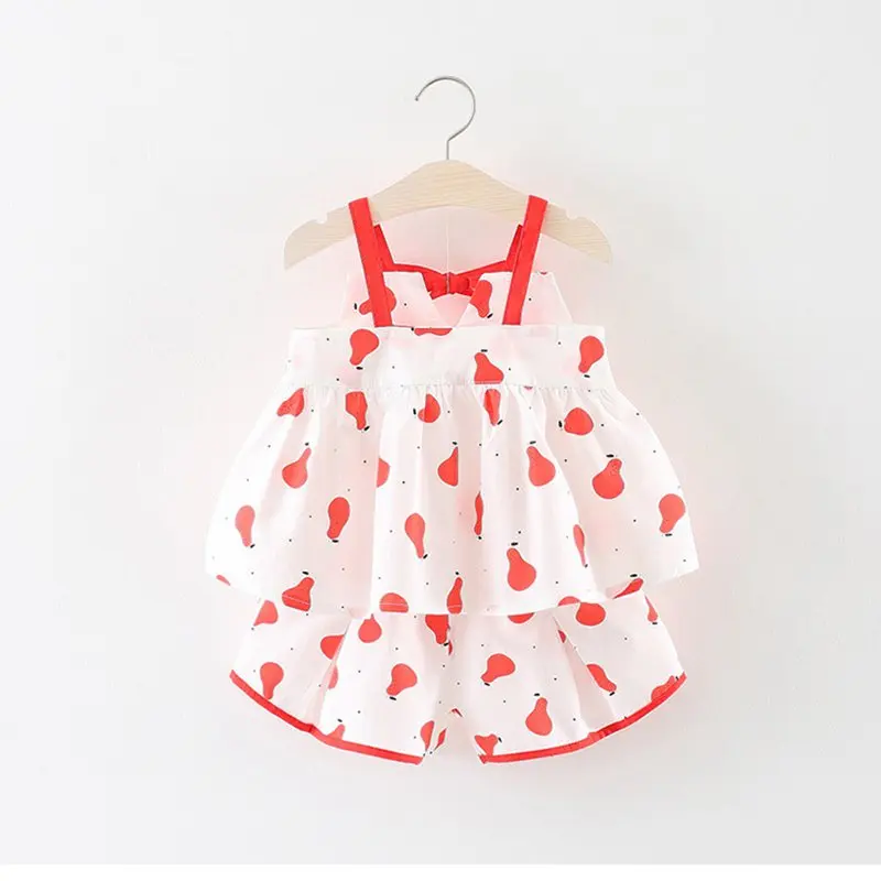 New Born Baby Girls Clothing Sets Princess Dress Tops+Hot short Pants 2 Pcs Kids Outfits Sets 2018 Children Summer Clothes Set (2)