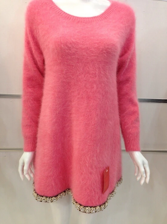 

Crystal Beading Long Real Mink Fur Coat Women High fashion decorate Natural Mink Fur Long Dress Free shipping TFP559