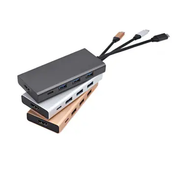 

CableDeconn 5in1 USB C HUB USB3.1 Type-c Thunderbolt 3 to hdmi 4K USB3.0 PD charging Adapter Converter