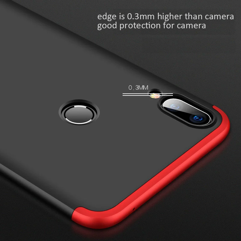 Чехол GKK для Asus Zenfone Max Pro M2 ZB631KL с полной защитой на 360 градусов кольцом