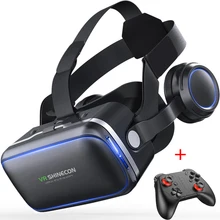 VR Shinecon 6,0 стандартный выпуск 3D VR очки виртуальной реальности Гарнитура для шлема дополнительный контроллер для смартфона
