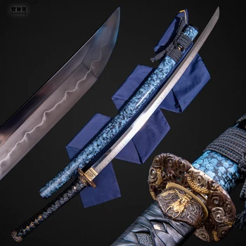 

Japanese Samurai Katana Full Tang T10 Steel Clay Tempered Battle Sharp Sword tempered Samurai Sword Katana full tang