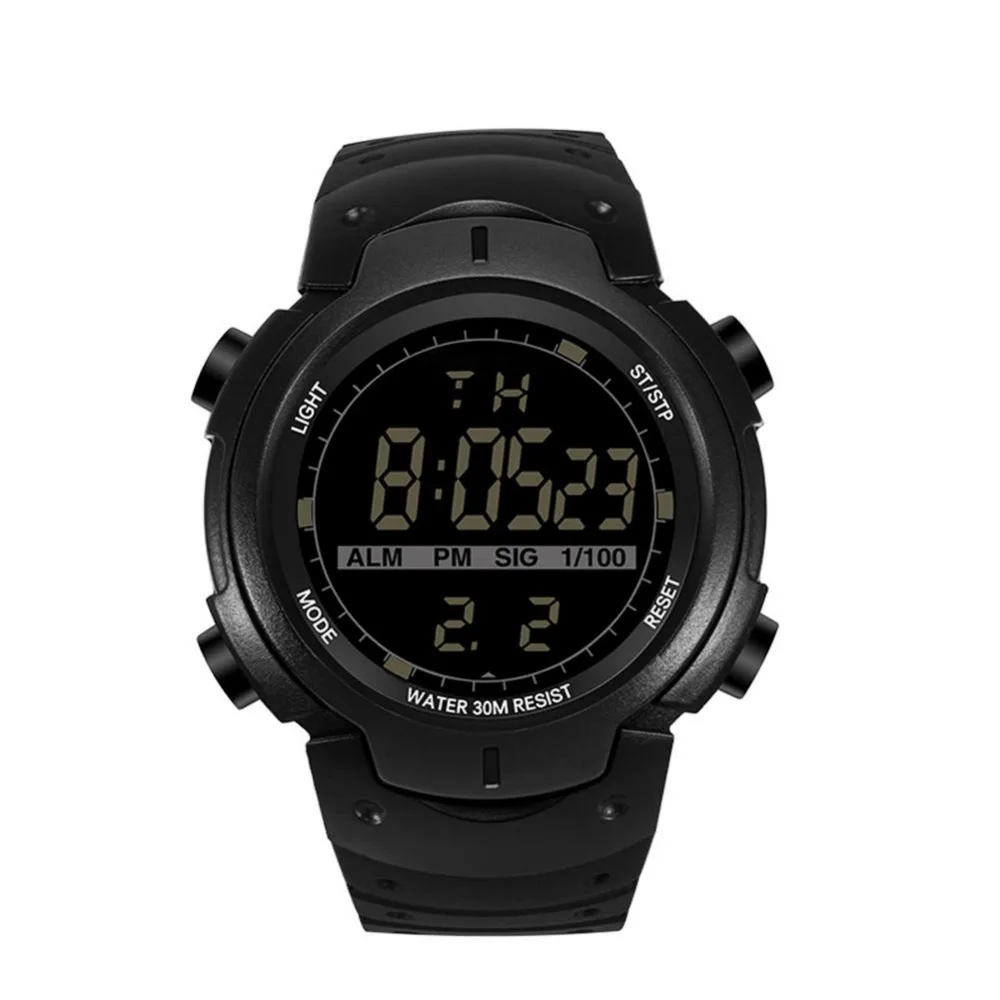 

Male Shock Brand Big LED Screen Black Multi-functions Digital Waterproof Sport Wrist Watch for Men Military Clock