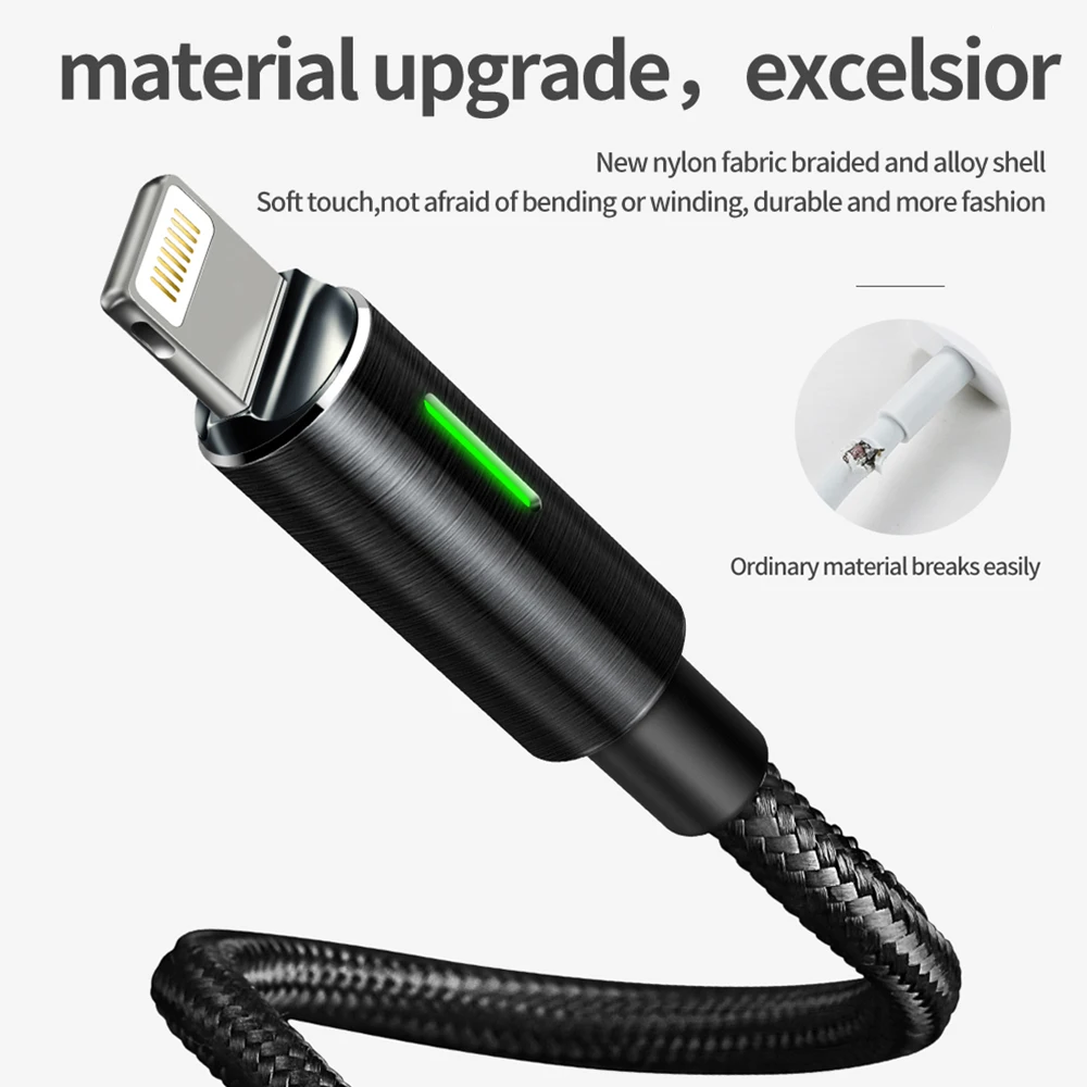 Mcdodo Lightning to USB Cable for iPhone X Xs Max 8 Plus Auto Disconnect Fast Charging Cord for iPhone 7 6s iPad Sync Data Cable