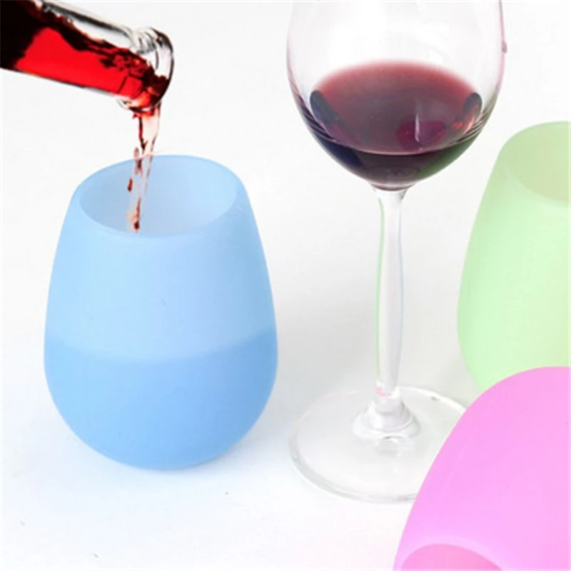 

Portable Wine Cup Soft Solid Color Silicone Cups Foldable Gargle Cup Outdoor Travel Drink Cup Beer Drinkware Kitchen Accessories
