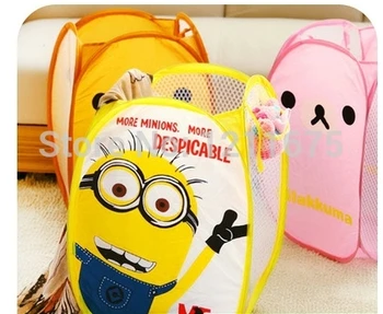 

2PCS/LOT Foldable Cartoon Pattern Fabric Storage Baskets