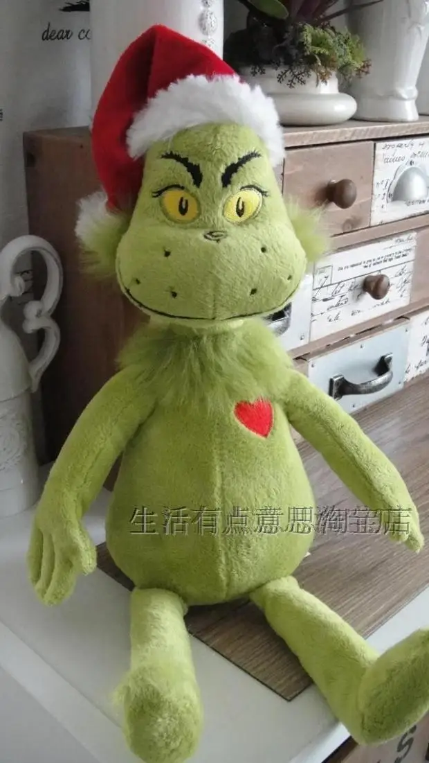 

Cartoon Christmas Green Monster Cartoon Cute Stuff Plush Toy Doll Children Birthday Gift