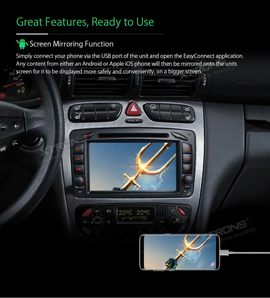 Flash Deal 7" Android 8.1 RCA Car Multimedia DVD Navigation GPS Radio for Mercedes-Benz C-Class W203 2000-2004 & Viano/Vito W639 2003-2006 10