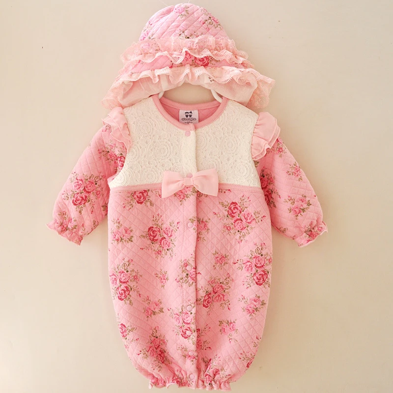 Emotion Moms/Детские комбинезоны; зимняя одежда для малышей; костюм для новорожденного; одежда принцессы для маленьких девочек; комбинезоны с хлопковой подкладкой; комбинезоны