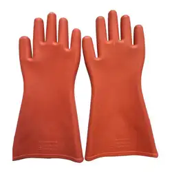 1 пара Профессиональные 12 кВ Высоковольтные электрические изоляционные перчатки против электричества безопасный резиновый перчатки для
