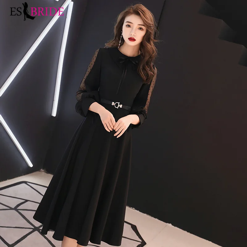 Black Formal Birthday Evening Dresses Long Evening Gowns for Women Elegant O-neck Robe De Soiree Evening Dress Party ES2468 Black Formal Birthday Evening Dresses Long Evening Gowns for Women Elegant O-neck Robe De Soiree Evening Dress Party ES2468
