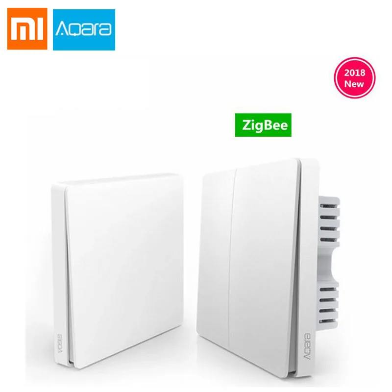 Умный Домашний Светильник Xiaomi Aqara Mijia с одним пожарным проводом ZigBee, беспроводной ключ, настенный выключатель через приложение для смартфона