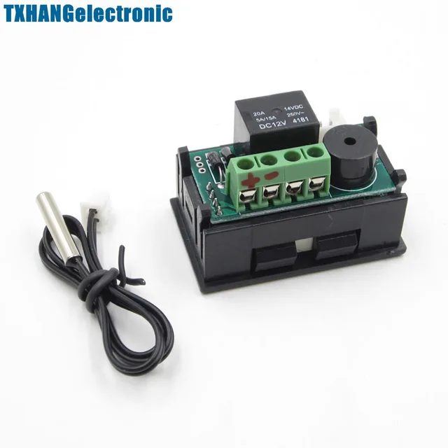 Magnetotermico 16 A Gewiss Termostato Digitale W1209WK 12V - Controllo Temperatura Da -50 A 110&deg;C, Sensore Intelligente Sensore Temperatura Olio