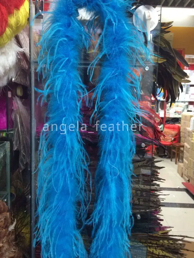 80 inch lengh Turquoise Ostrich Feather Boa,feather boa for wedding