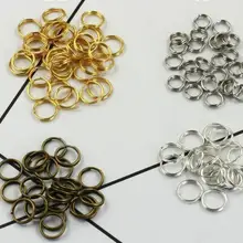 4-12 мм двухслойный металлический брелок для ключей DIY брелок для ключей аксессуары DIY ювелирных изделий соединитель