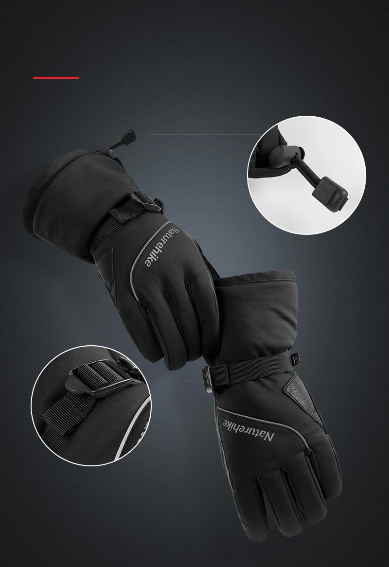 Luvas de lã Quente à Prova de Vento Luvas de Esqui Masculino ao ar Luvas à Prova Naturehike Inverno Feminino Livre Dwaterproof Água 2020 7 à prova de vento luvas de esqui