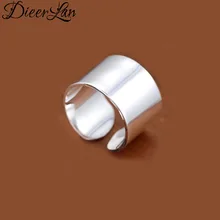 DIEERLAN, богемное, винтажное, 925 пробы, серебряное, гладкое, большие, большие кольца для женщин, для девушек, массивное ювелирное изделие, обручальные кольца на палец
