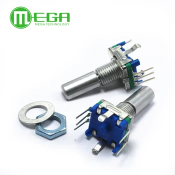 

10PCS Rotary encoder,code switch/EC11/ digital potentiometer,with switch,5Pin, handle length 15mm 20mm