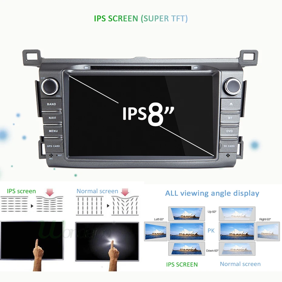 Excellent 8" DSP IPS 4G RAM Android 9.0 4G 64G Car GPS For Toyota RAV4 2013 2014 2015 DVD PLAYER multimedia navigation RADIO stereo 4