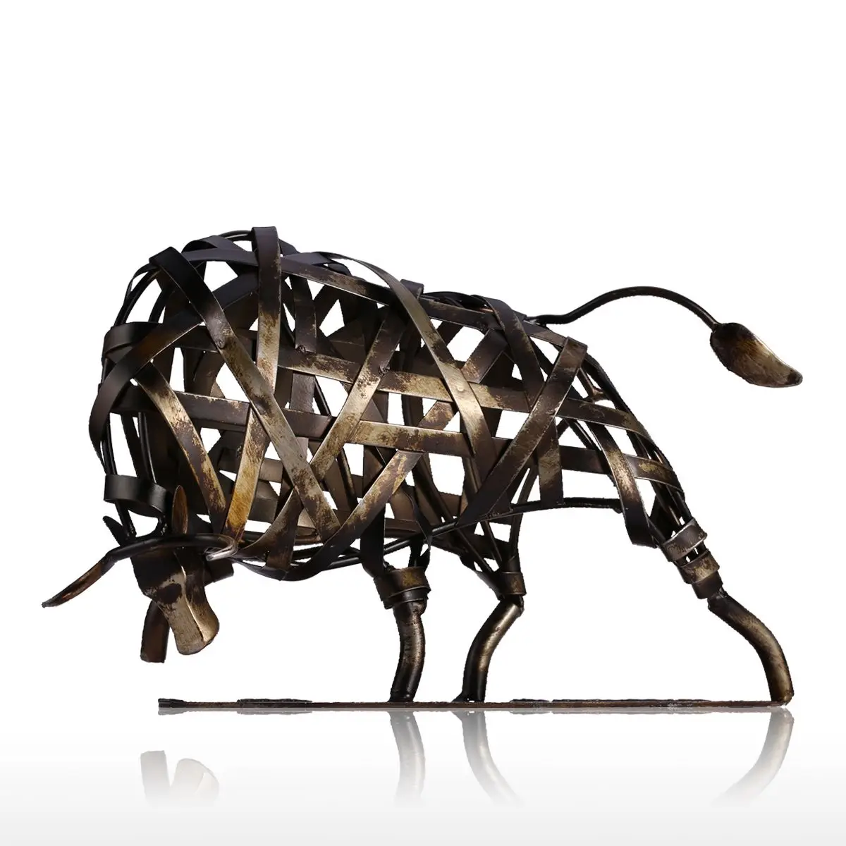 Металлическая скульптура tooarts железная плетеная скот предметы домашнего интерьера ручной работы украшения дома аксессуары подарок