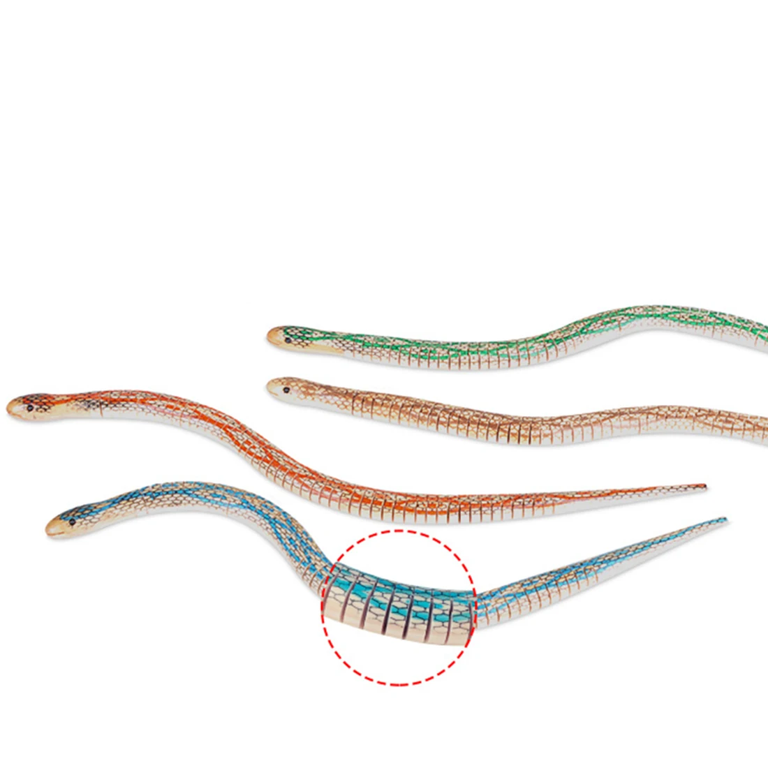 Новинка трюк игрушки для детей моделирование Деревянные маленькие змеи гибкость поддельные гибкая змея игрушка украшение-случайный цвет