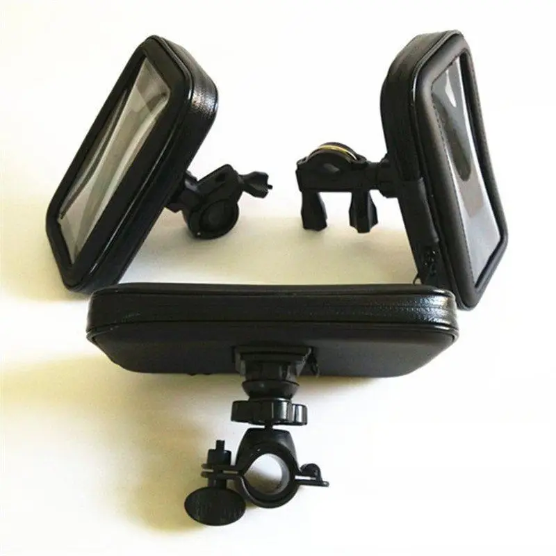 Universal Bicycle Waterproof Phone Case Bag Bike Motorcycle Handle Bar Mobile Phone Stand Holder Mount For