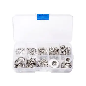 

Stainless Steel Flat Washers Assortment Set and Stainless Steel Spring Lock Washer Assortment Set M2 M2.5 M3 M4 M5 M6 M8 M10