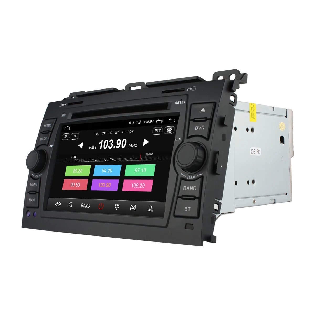 Sale For Toyota Land Cruiser Prado 120 2002 2003 2004 2005 2006 2007 2008 2009 Car Android DVD GPS Navigator Radio Multimedia Player 4